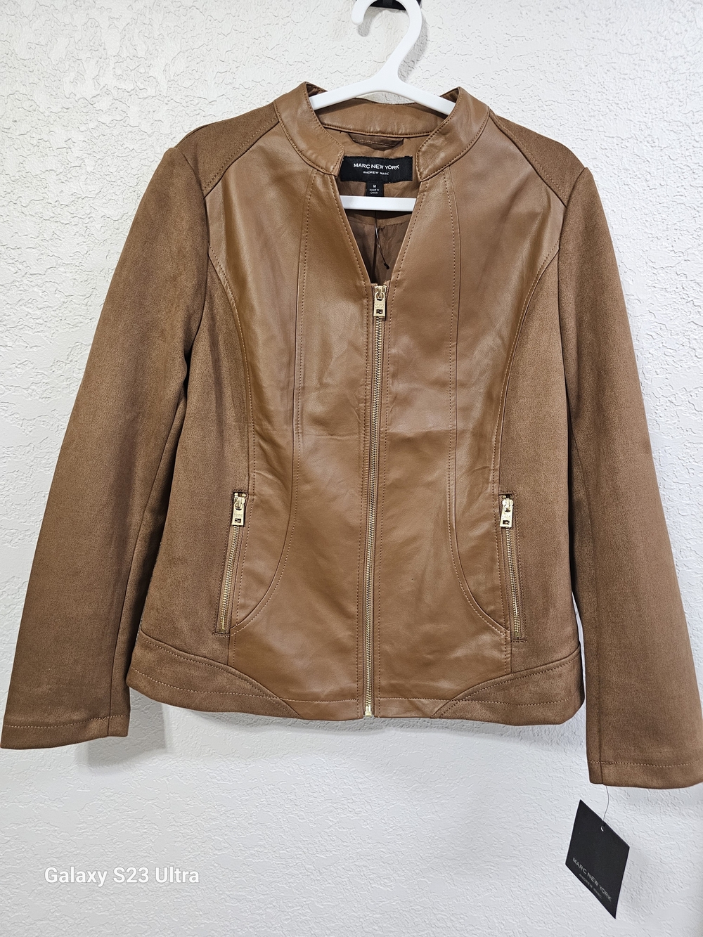 Marc New York Women's Leather & Suede Jacket - Tan
